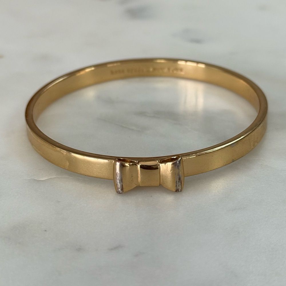 Kate Spade Take A Bow Gold Bangle Bracelet